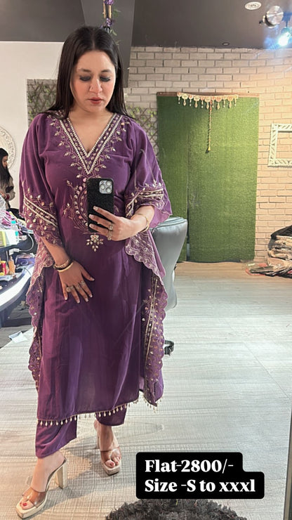 Pati Lavander Velvet kaftan