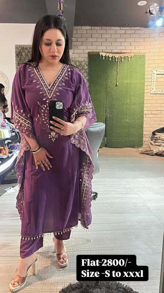 Pati Lavander Velvet kaftan