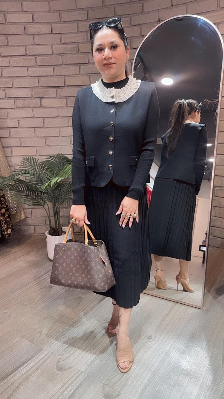 Alex Black Woolen Dress