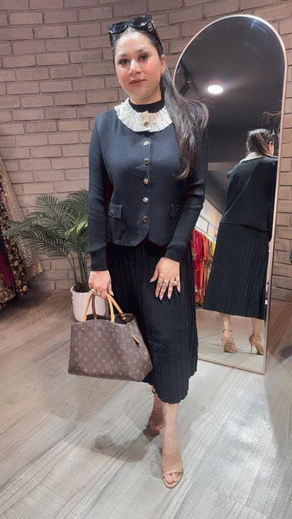 Alex Black Woolen Dress