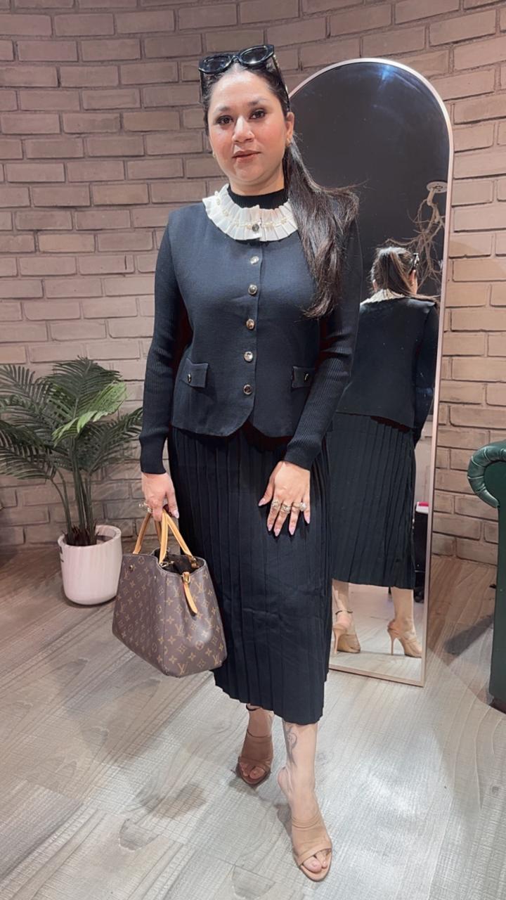 Alex Black Woolen Dress