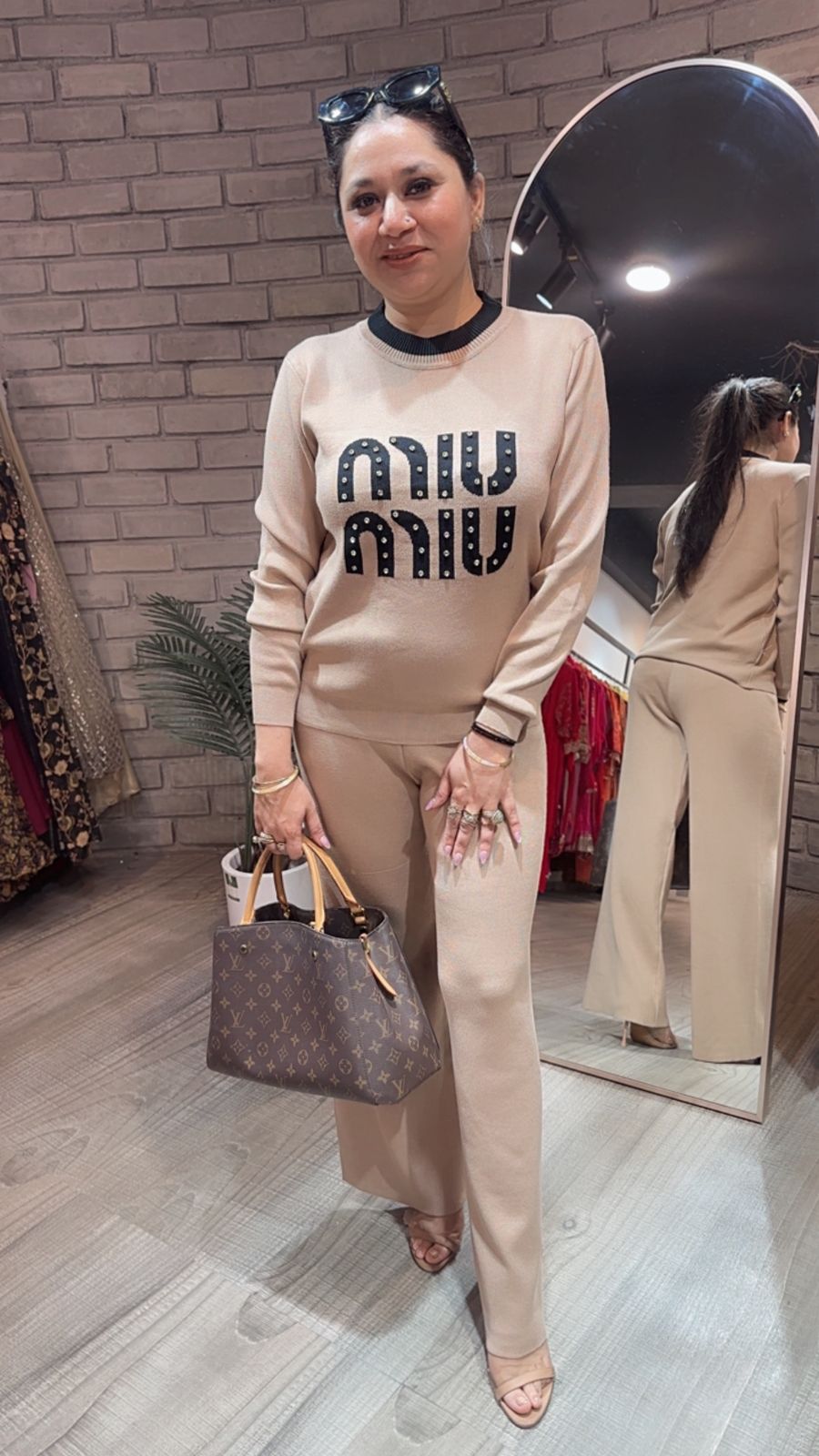 Miu Miu Beige Woolen Cordset