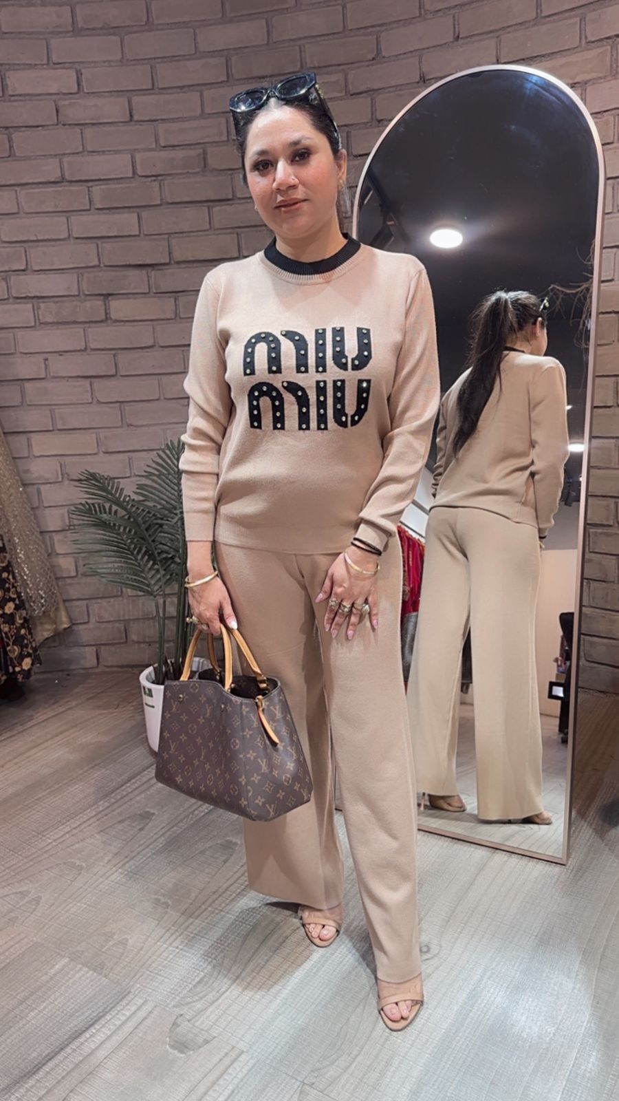 Miu Miu Beige Woolen Cordset