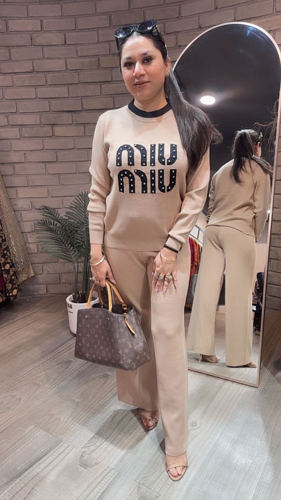 Miu Miu Beige Woolen Cordset
