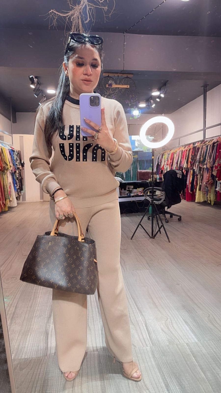 Miu Miu Beige Woolen Cordset