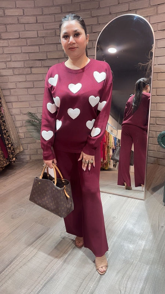 Dil wala wine Woolen Cordset