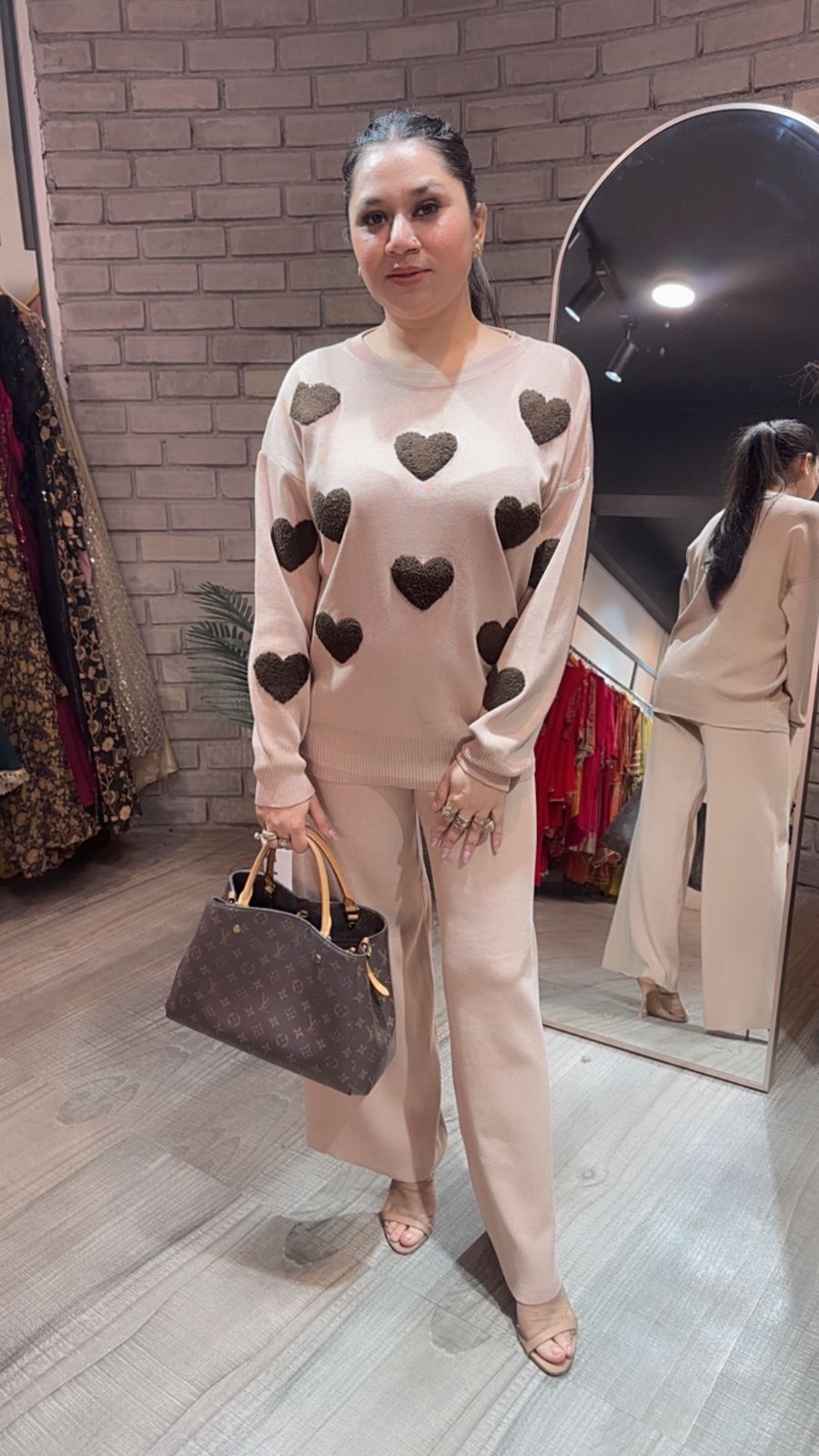 Dil wala Beige Woolen Cordset