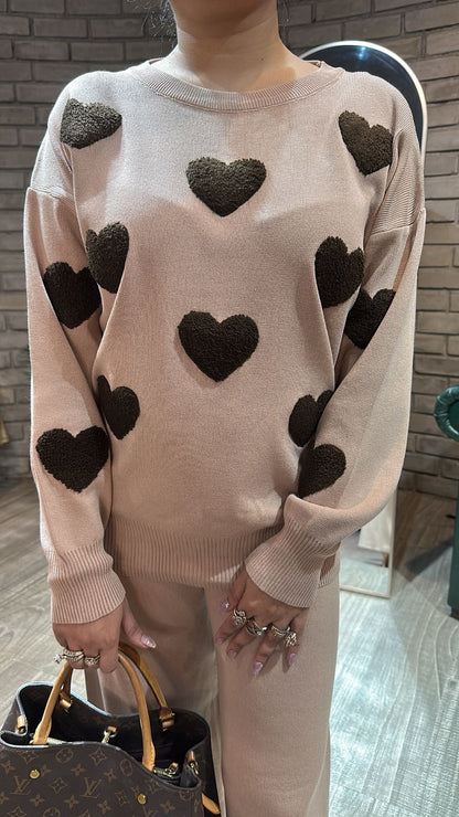 Dil wala Beige Woolen Cordset