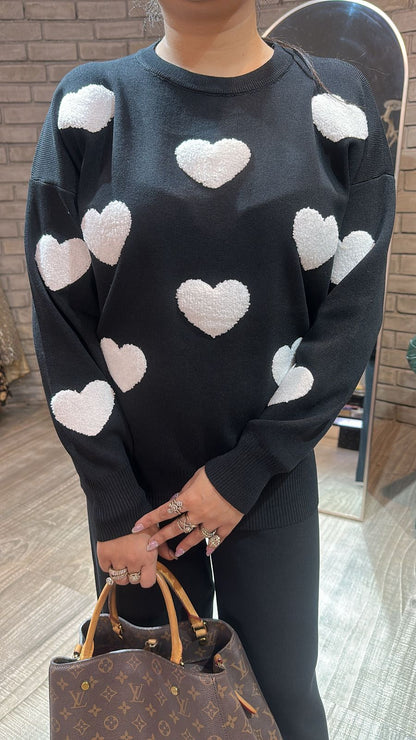 Dil wala Black Woolen Cordset