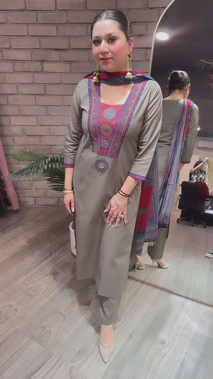 Romeo Olive Cotton suit