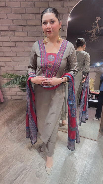 Romeo Olive Cotton suit