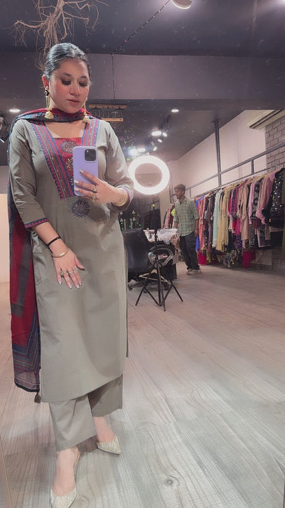 Romeo Olive Cotton suit