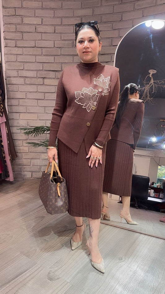 Glitts Brown Woolen Dress