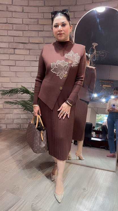 Glitts Brown Woolen Dress
