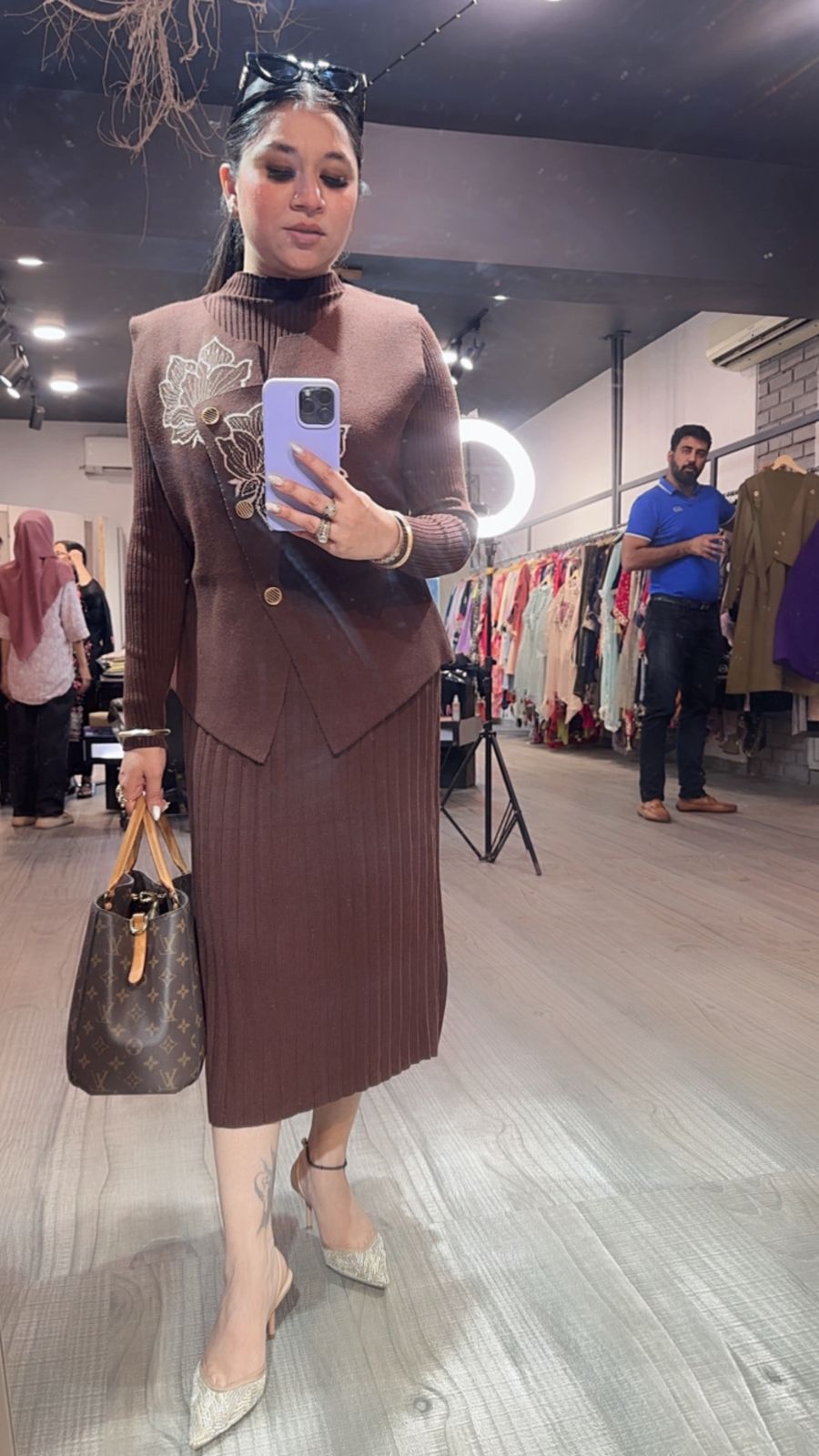 Glitts Brown Woolen Dress