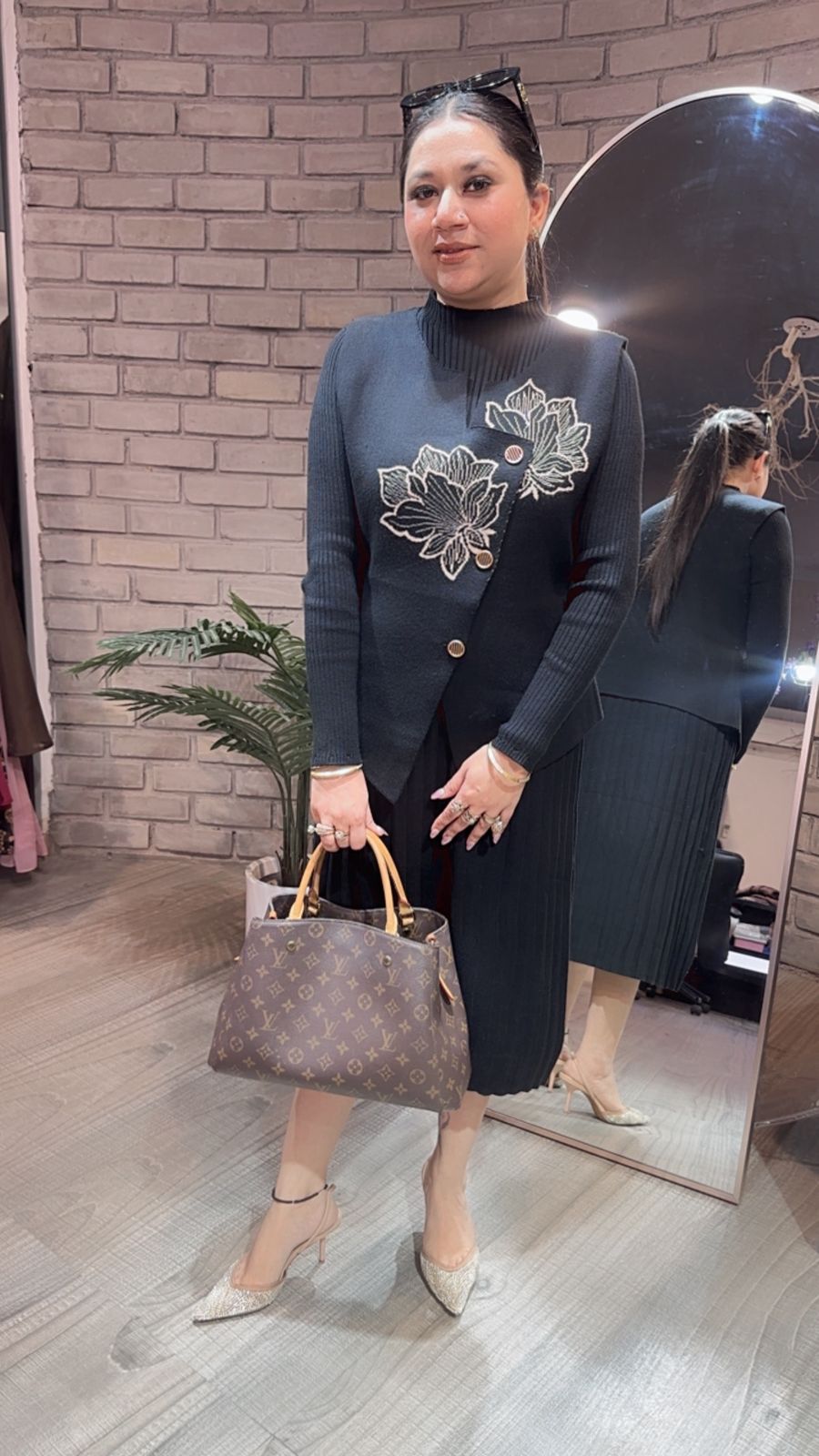 Glitts Black Woolen Dress