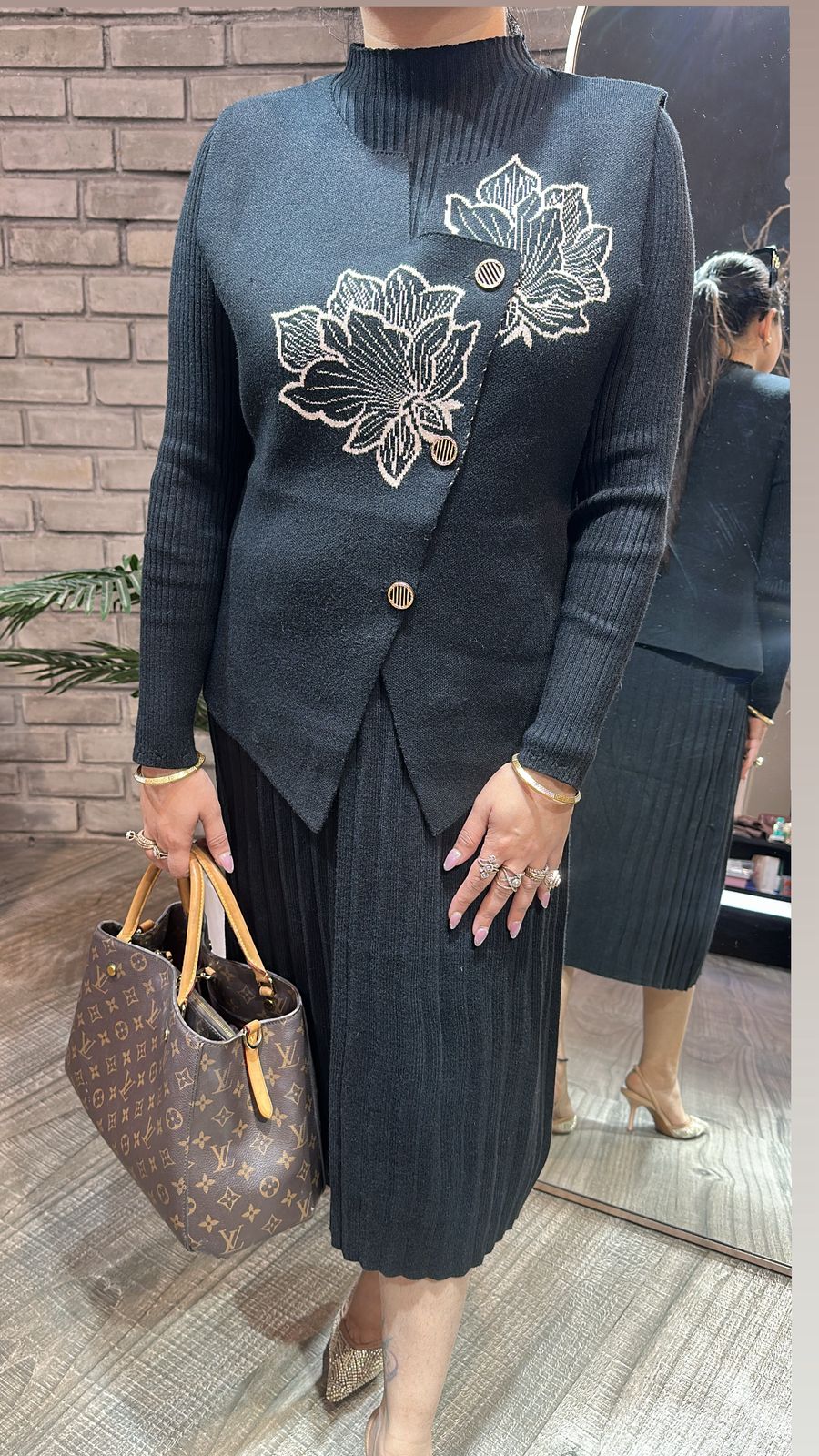 Glitts Black Woolen Dress