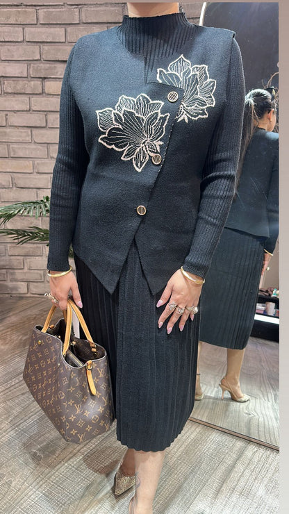 Glitts Black Woolen Dress