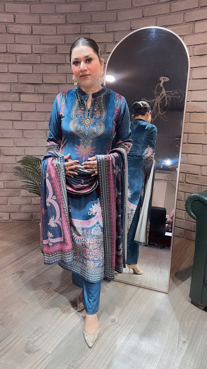 Bisleri Digital Designer velvet suit