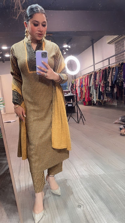 Olivia Strip Designer woolen suit