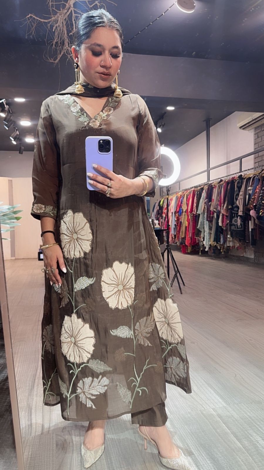 Java A-Line Designer Cotton suit