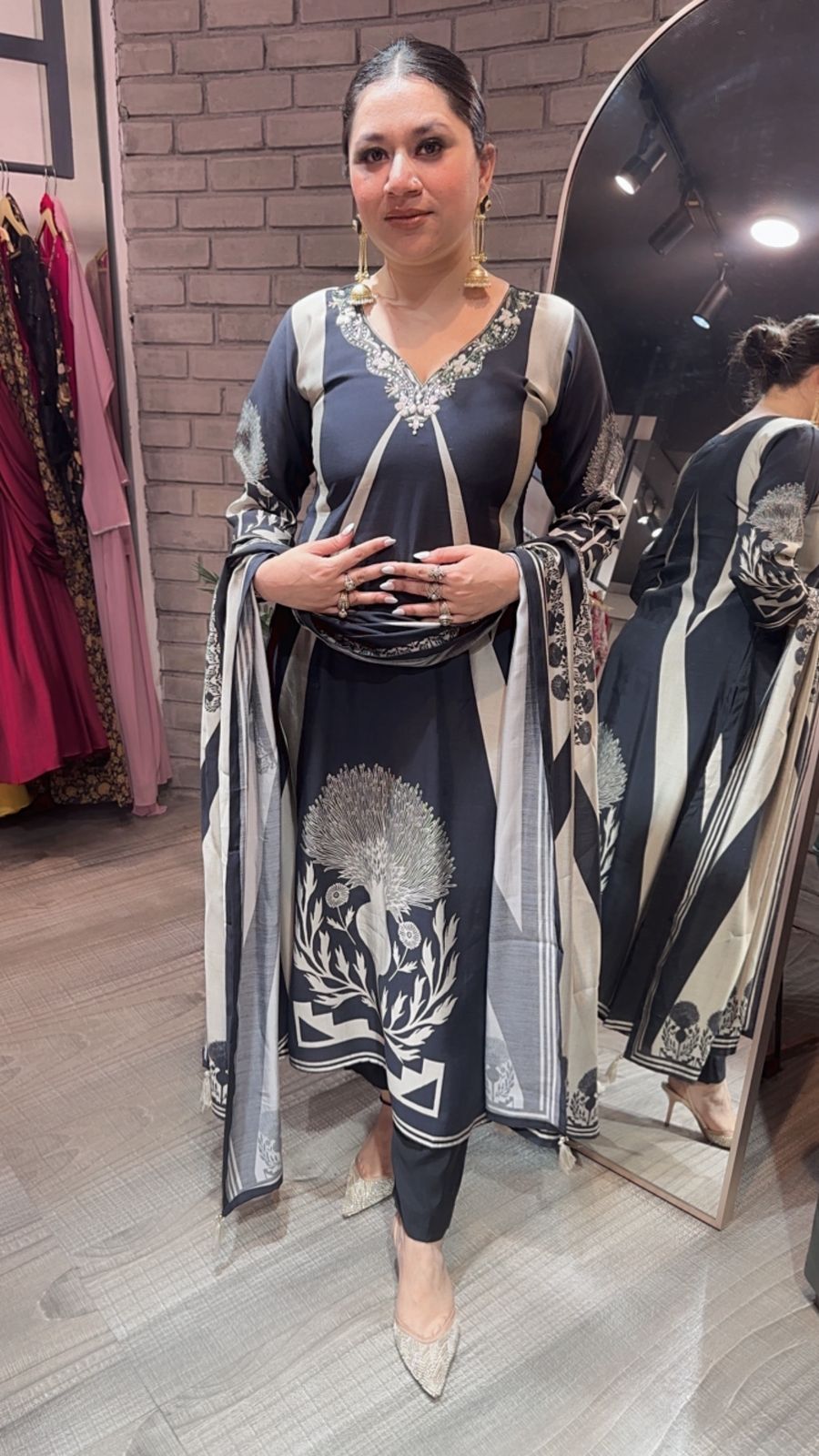 Oreos A-Line Designer Cotton suit