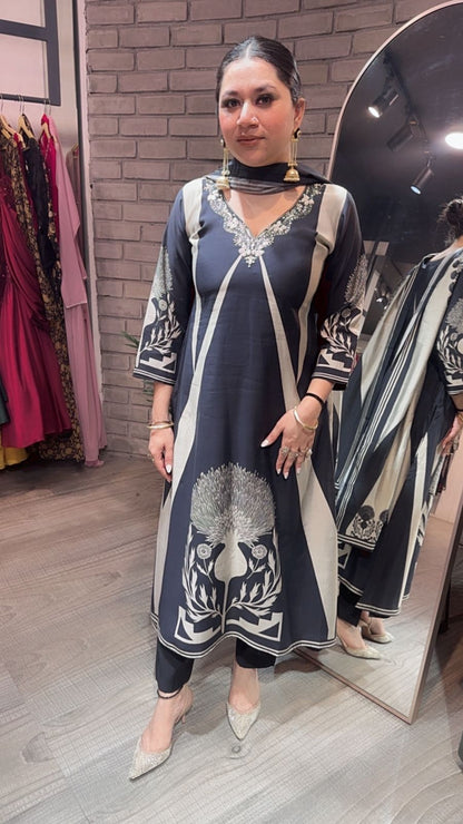 Oreos A-Line Designer Cotton suit