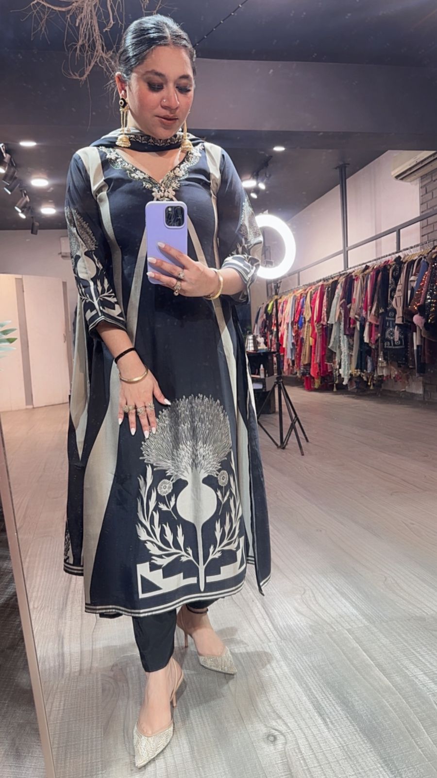 Oreos A-Line Designer Cotton suit