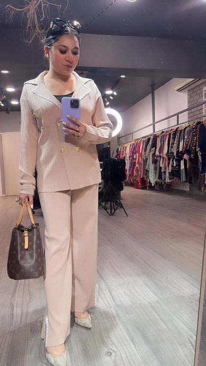 Rolex Beige Woolen Cordset