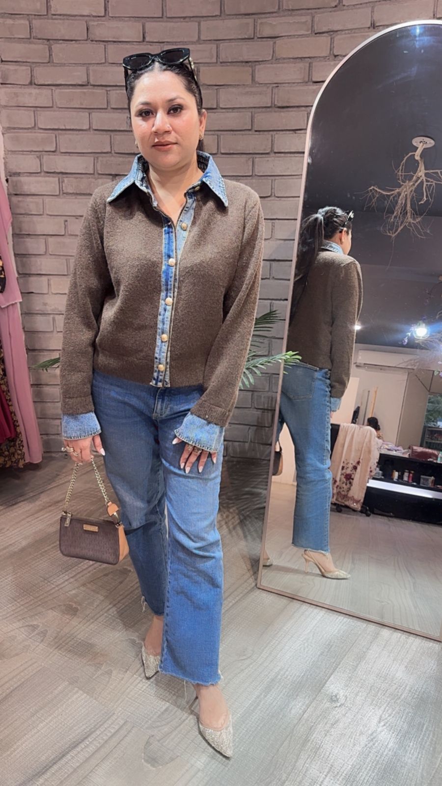 Denim wala Brown Woolen Sweater