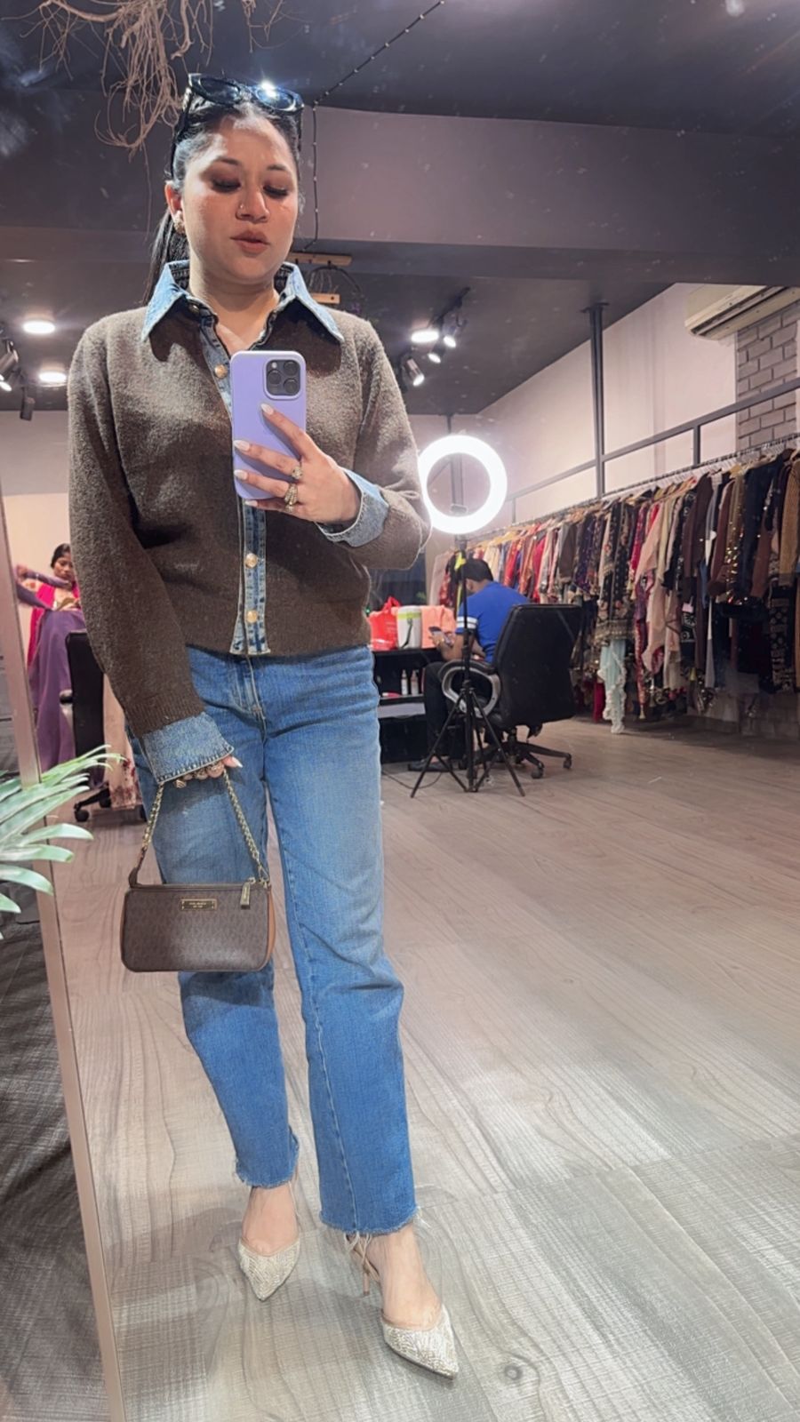 Denim wala Brown Woolen Sweater