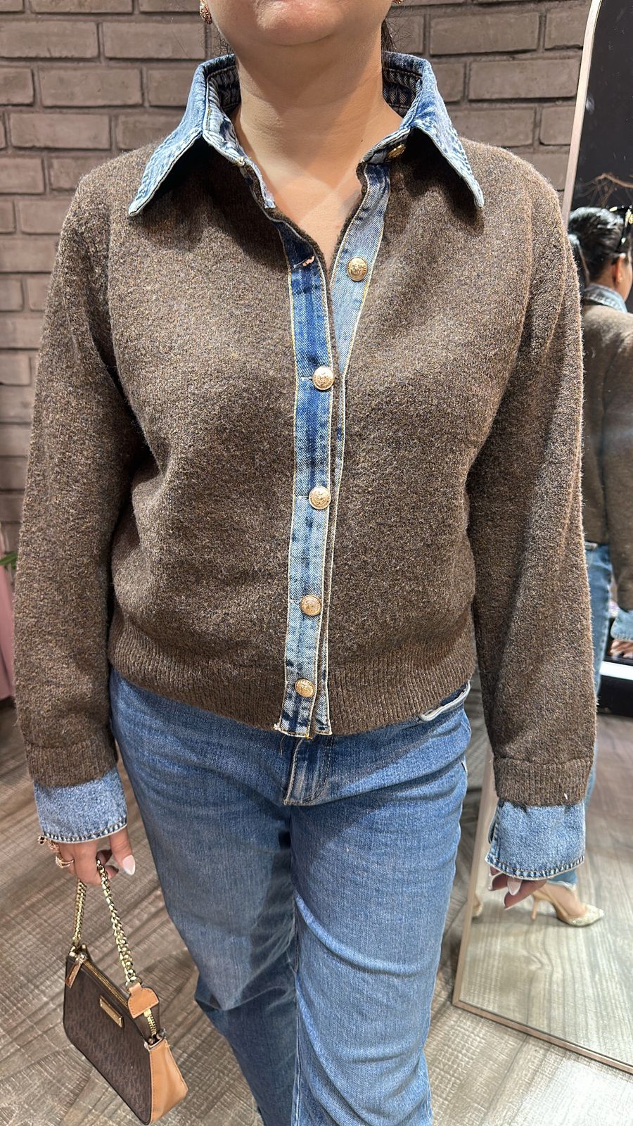 Denim wala Brown Woolen Sweater