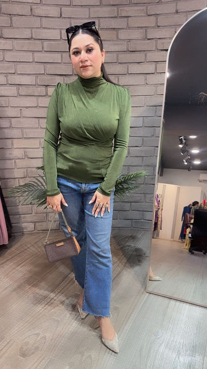 Tessa Green knitted full Sleeve Top