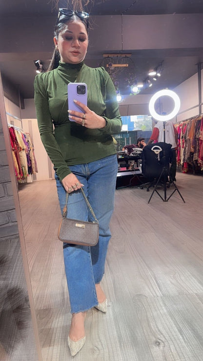 Tessa Green knitted full Sleeve Top