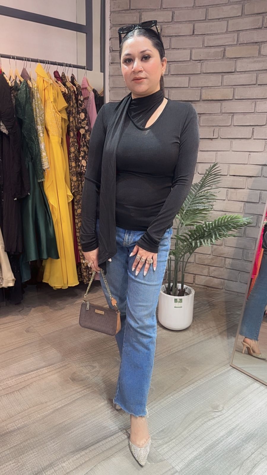 Swag Black knitted full Sleeve Top