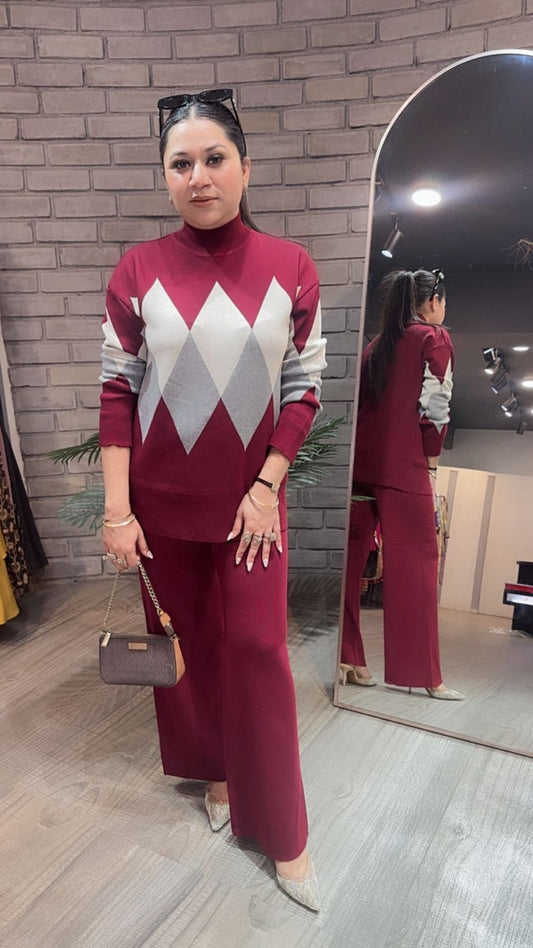 Oliver Mahroon Woolen Cordset