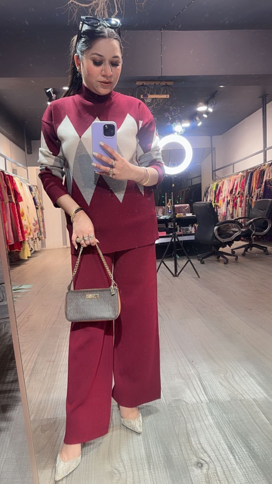 Oliver Mahroon Woolen Cordset