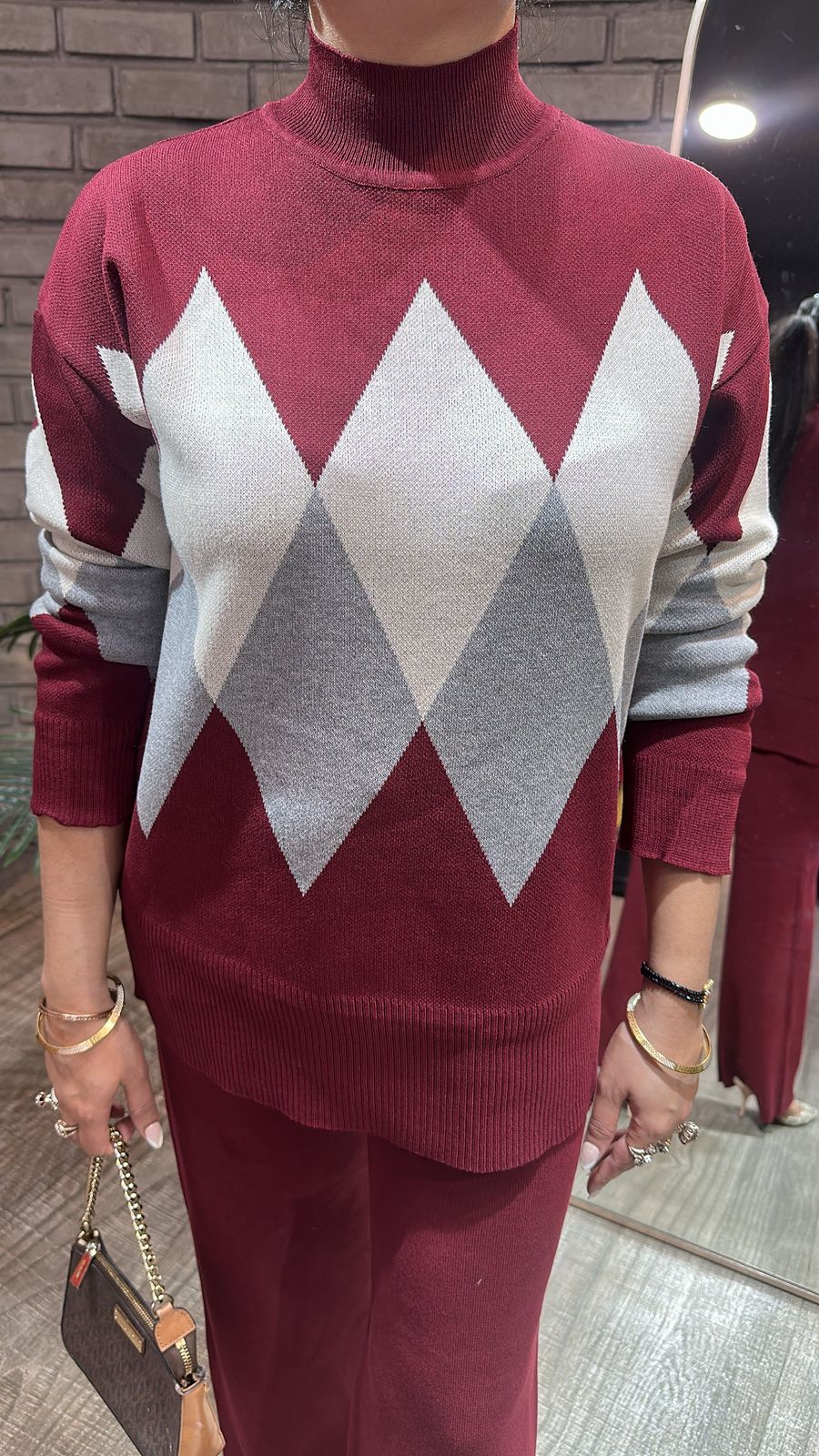 Oliver Mahroon Woolen Cordset