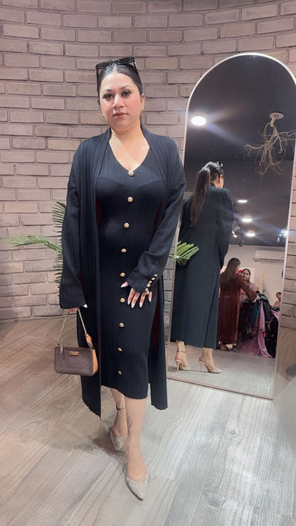 Crew Black Woolen Shrug Dress