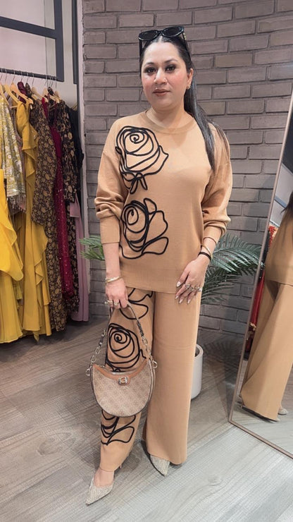 French Beige Woolen Cordset