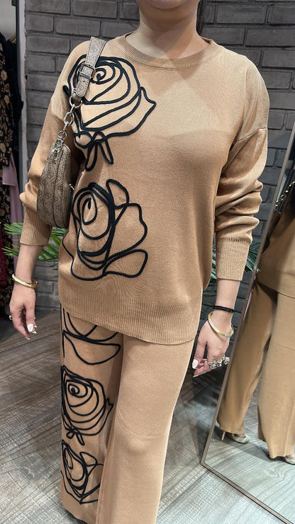 French Beige Woolen Cordset