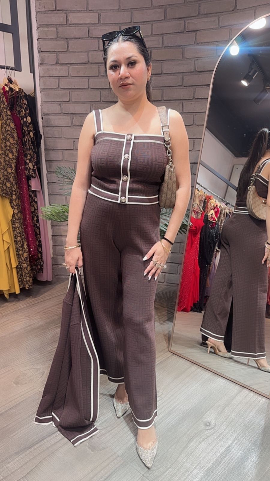 Bingo Brown Woolen Cordset 3pc