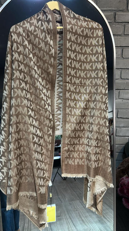 Mk Brown Semi Woolen Stole