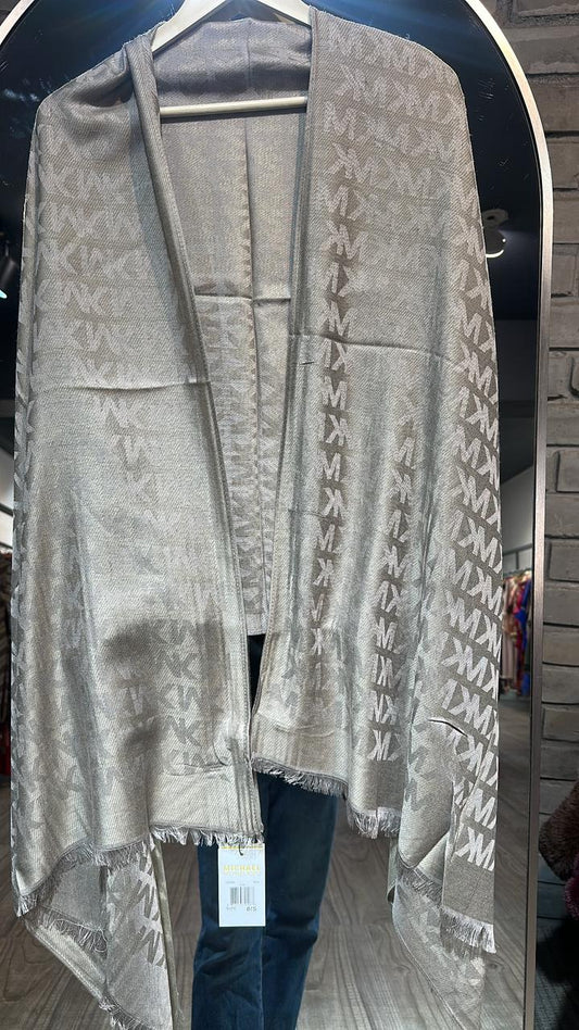 Mk light Beige Semi Woolen Stole