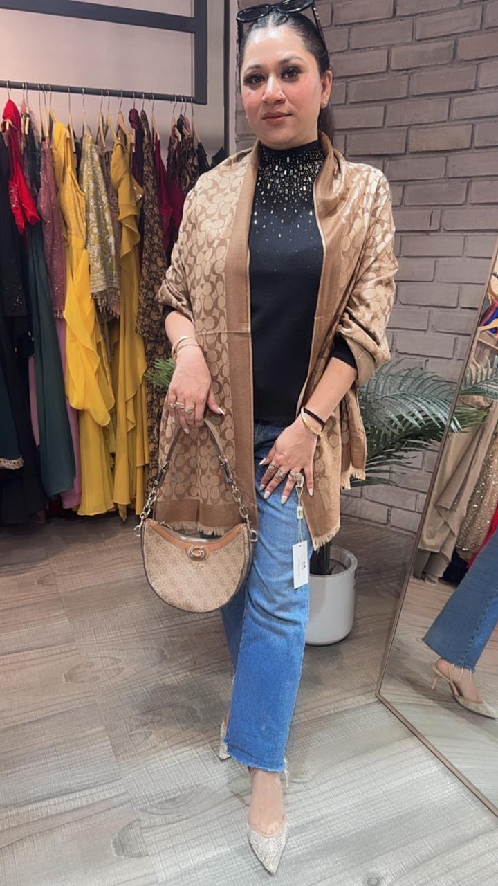 Coach Brown Semi Woolen Stole