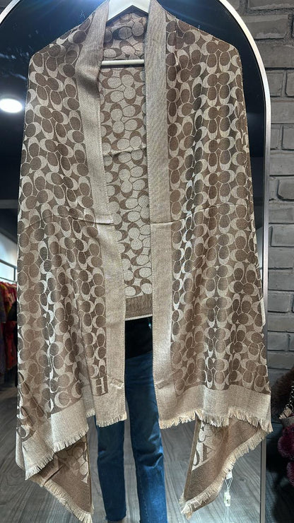 Coach Brown Semi Woolen Stole