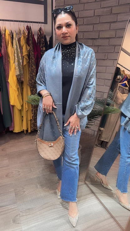 Coach Dark Grey Semi Woolen Stole