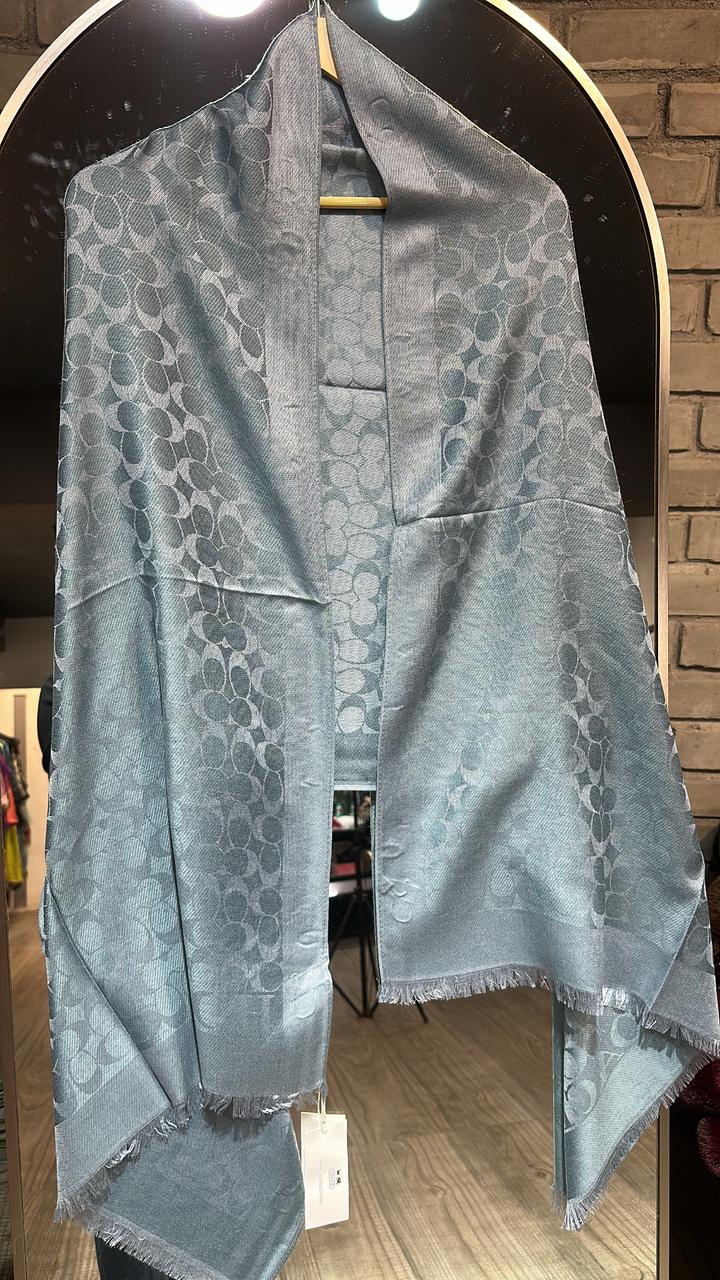 Coach Dark Grey Semi Woolen Stole