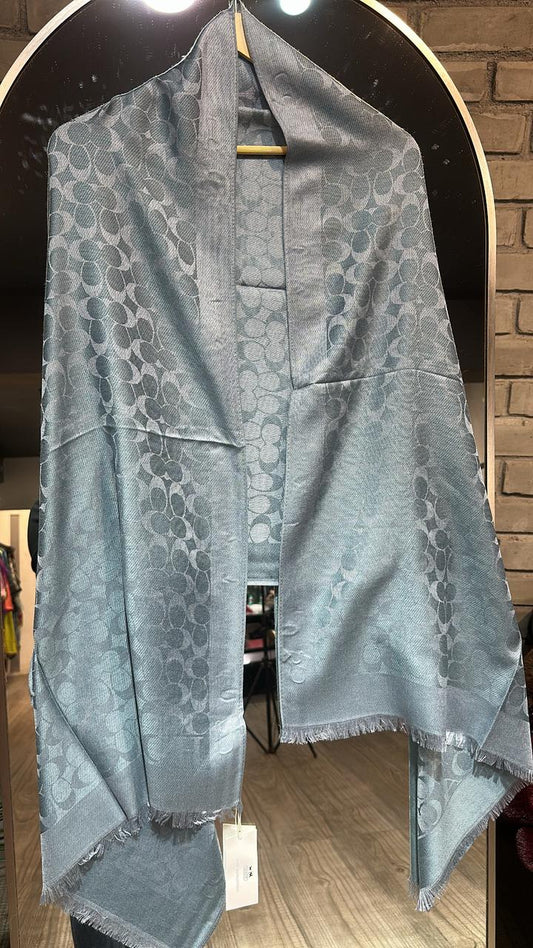 Coach Dark Grey Semi Woolen Stole