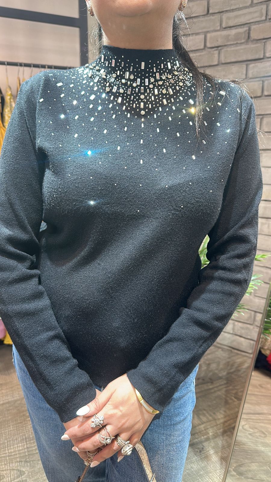 Noah Black Woolen Sweater